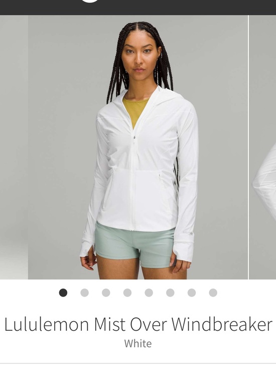 lululemon athletica Jackets & Blazers - 🔥lululemon White Mist packable Hooded Lightweight windbreaker! LIKE NEW! Size 8